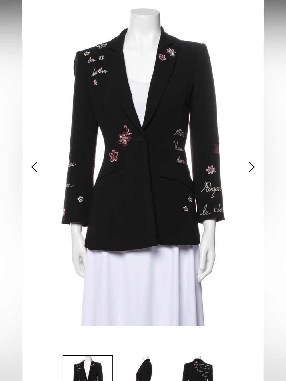 Gorgeous rare Cinq a Sept blazer embellished